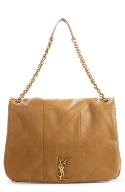 Saint Laurent Jamie 4.3 Patchwork Leather Tote In Light Fox