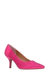 J. Reneé Rishna Crystal Embellished Pointed Toe Pump In Fuchsia