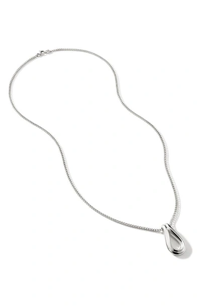 John Hardy Surf Pendant Necklace In Silver