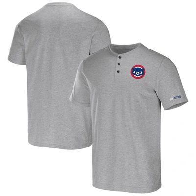 Darius Rucker Collection By Fanatics Heather Grey Chicago Cubs Henley T-shirt