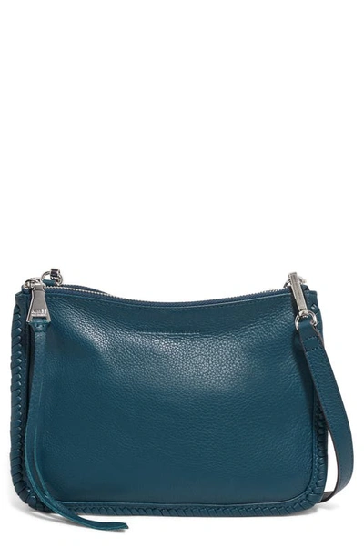 Aimee Kestenberg Famous Double Zip Leather Crossbody Bag In Teal