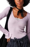 Free People Passing Thru Rib Layering Top In Fragrant Lilac