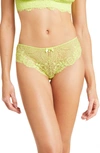 Etam Success Lace Shorty Briefs In Celery Juice