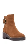 Blondo Dakota Waterproof Bootie In Cognac Suede