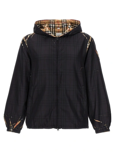 Burberry Patterson Jacket In Black