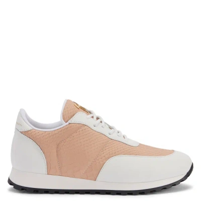 Giuseppe Zanotti Jimi Two-tone Low-top Sneakers In Beige