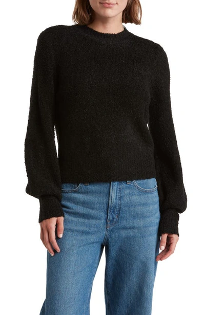 By Design Jane Crop Dolman Sleeve Sweater In Black