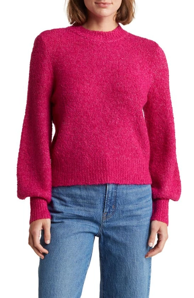 By Design Jane Crop Dolman Sleeve Sweater In Festival Fuchsia