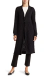 By Design Abigail Cable Knit Long Cardigan In Black