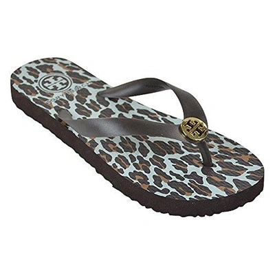 Leopard tory outlet burch flip flops