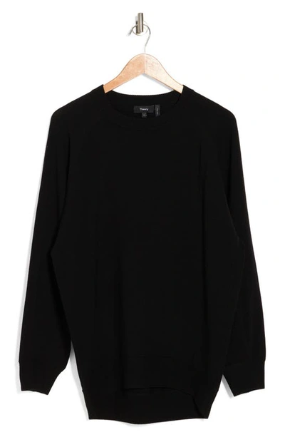 Theory Wool Blend Sweater In Black