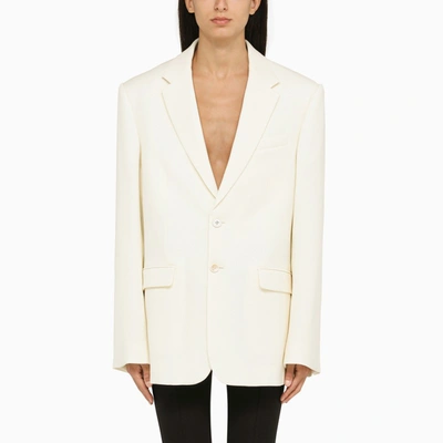 Wardrobe.nyc White Wool Oversize Blazer