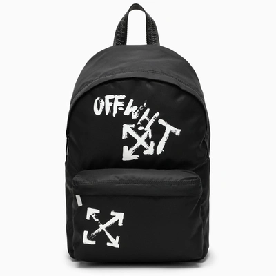 Off-white Kids' Black Technical Canvas Backpack