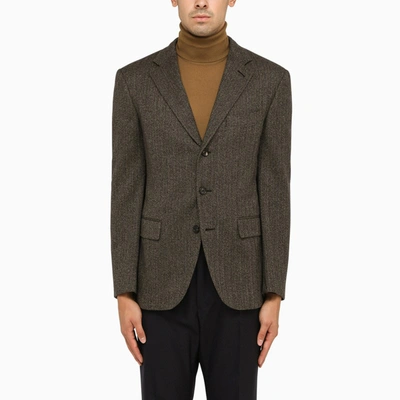 Loro Piana Black Melange Cashmere Jacket