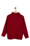 T Tahari Mock Neck Ottoman Sweater In Red