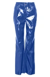 Vero Moda Kithy Loose Patent Leather Pants In Sodalite Blue