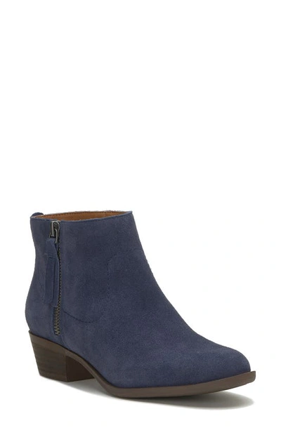 Lucky Brand Blandre Ankle Boot In Navy Blazer Oil Suede
