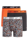 Nike Dri-fit Essential 3-pack Stretch Cotton Boxer Briefs In Multicolor