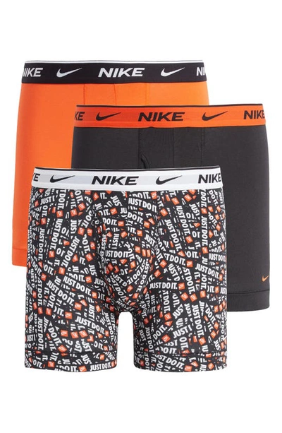 Nike Dri-fit Essential 3-pack Stretch Cotton Boxer Briefs In Multicolor