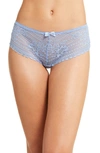 Etam Panama Lace Briefs In Blue Provence