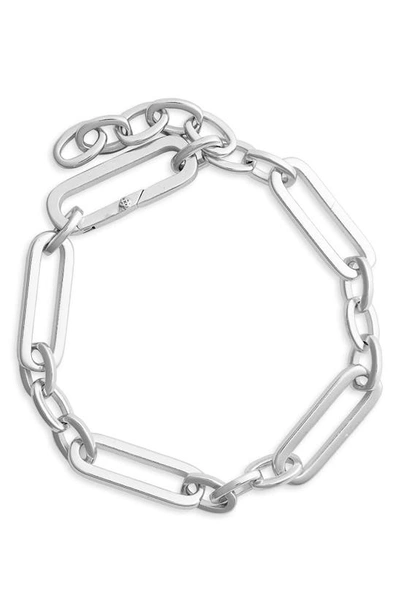 Kendra Scott Heather Paper Clip Chain Bracelet In Silver