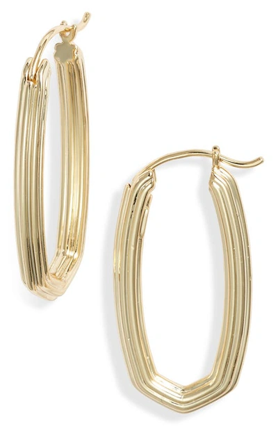 Kendra Scott Heather Hoop Earrings In Gold Metal