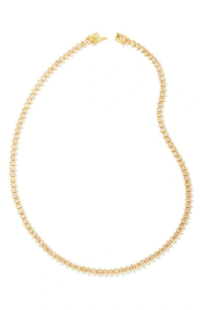 Kendra Scott Larsan Cubic Zirconia Tennis Necklace In Gold