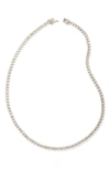 Kendra Scott Larsan Cubic Zirconia Tennis Necklace In Silver