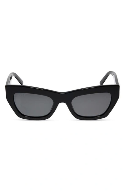 Diff Katarina 51mm Polarized Cat Eye Sunglasses In Black/ Grey