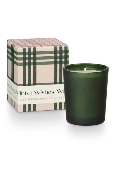 Illume Winter Wishes Balsam & Cedar Votive Candle In Winter Wishes Green 2.3oz