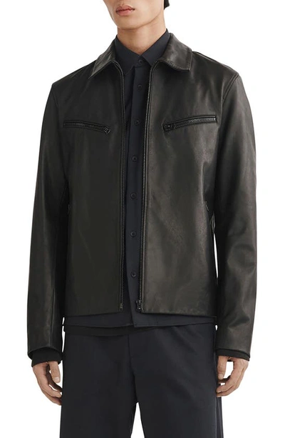Rag & Bone Oliver Leather Jacket In Black