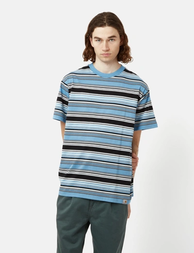 Carhartt -wip Lafferty T-shirt (stripe) In Blue