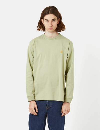 Carhartt -wip Chase Long Sleeve T-shirt (loose) In Green