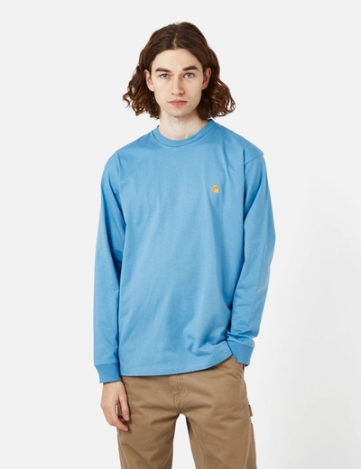 Carhartt -wip Chase Long Sleeve T-shirt (loose) In Blue