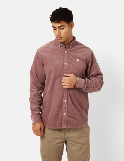 Carhartt -wip Madison Shirt (fine Cord) In Red