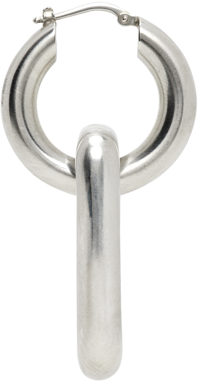 Jil Sander Silver Meaning Strength Single Earring In 044 - Silver