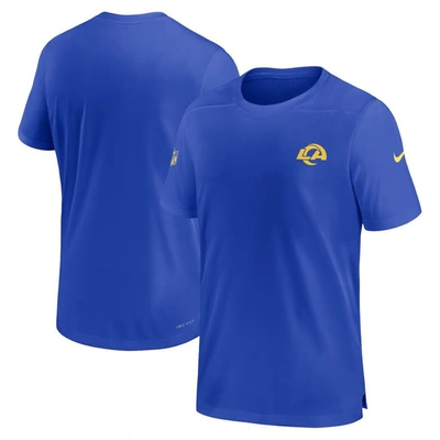 Nike Royal Los Angeles Rams Sideline Coach Performance T-shirt In Blue