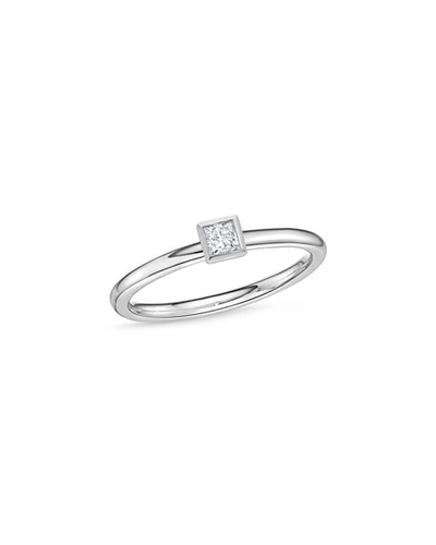 Memoire 18k White Gold Princess-cut Diamond Stack Ring