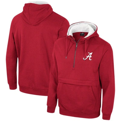 Colosseum Crimson Alabama Crimson Tide Half-zip Hoodie