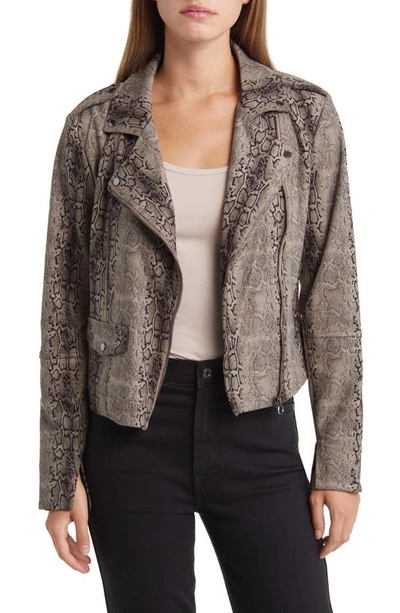 Lyssé Amelia Faux Suede Moto Jacket In Smoke Tp S