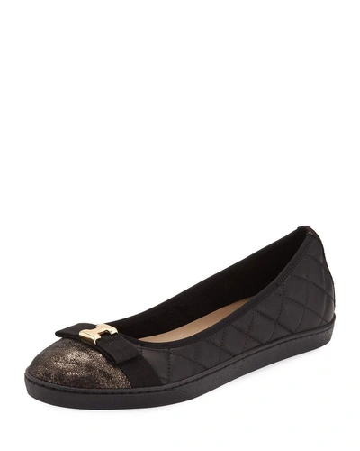 Sesto Meucci Fanya Quilted Napa Leather Ballerina Sneakers In Black