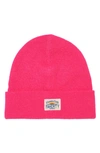 Faherty Core Logo Beanie In Fuschia