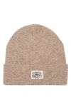 Faherty Core Logo Beanie In Oatmeal Hthr