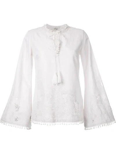 Talitha Flared Longsleeves Blouse In White