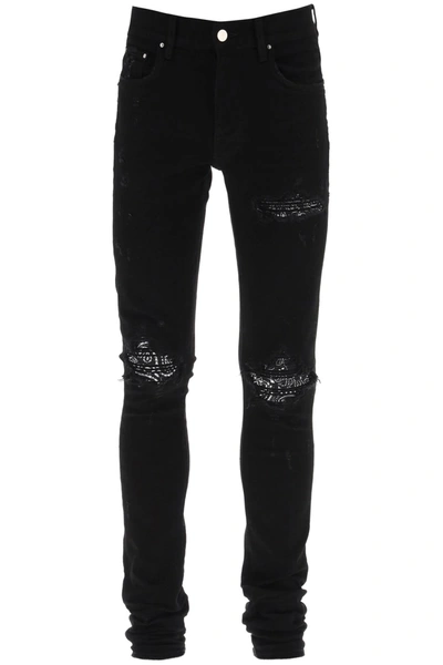 Amiri 'mx1 Bandana' Skinny Jeans In Black