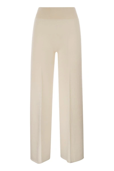 Vanisé Twist - Cashmere Wide-leg Trousers In White