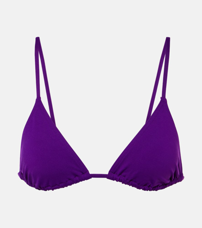 Eres Mouna Triangle Bikini Top In Purple