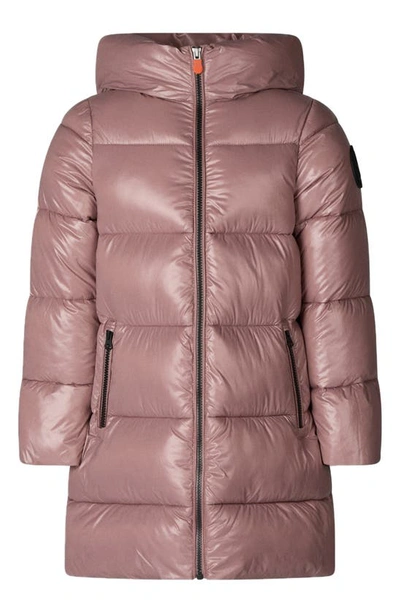 Save The Duck Kids' Millie Hooded Windproof Coat In Withered Rose