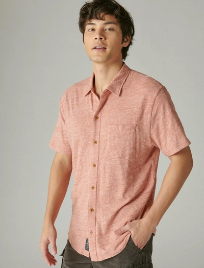 Lucky Brand Men's Linen Short Sleeve Button Up Shirt In Multi