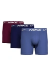 Nike 3-pack Dri-fit Essential Micro Boxer Briefs In Comet Blue